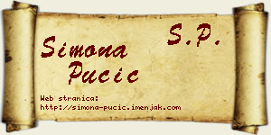 Simona Pučić vizit kartica